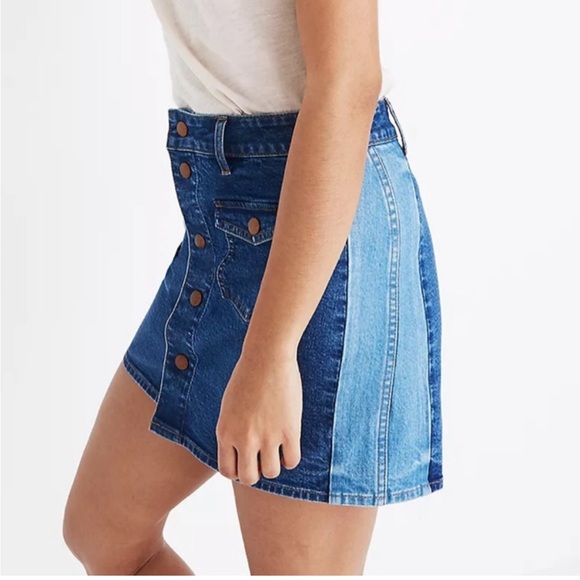 Madewell Pieced Beverly Denim Skirt - Picture 3 of 10